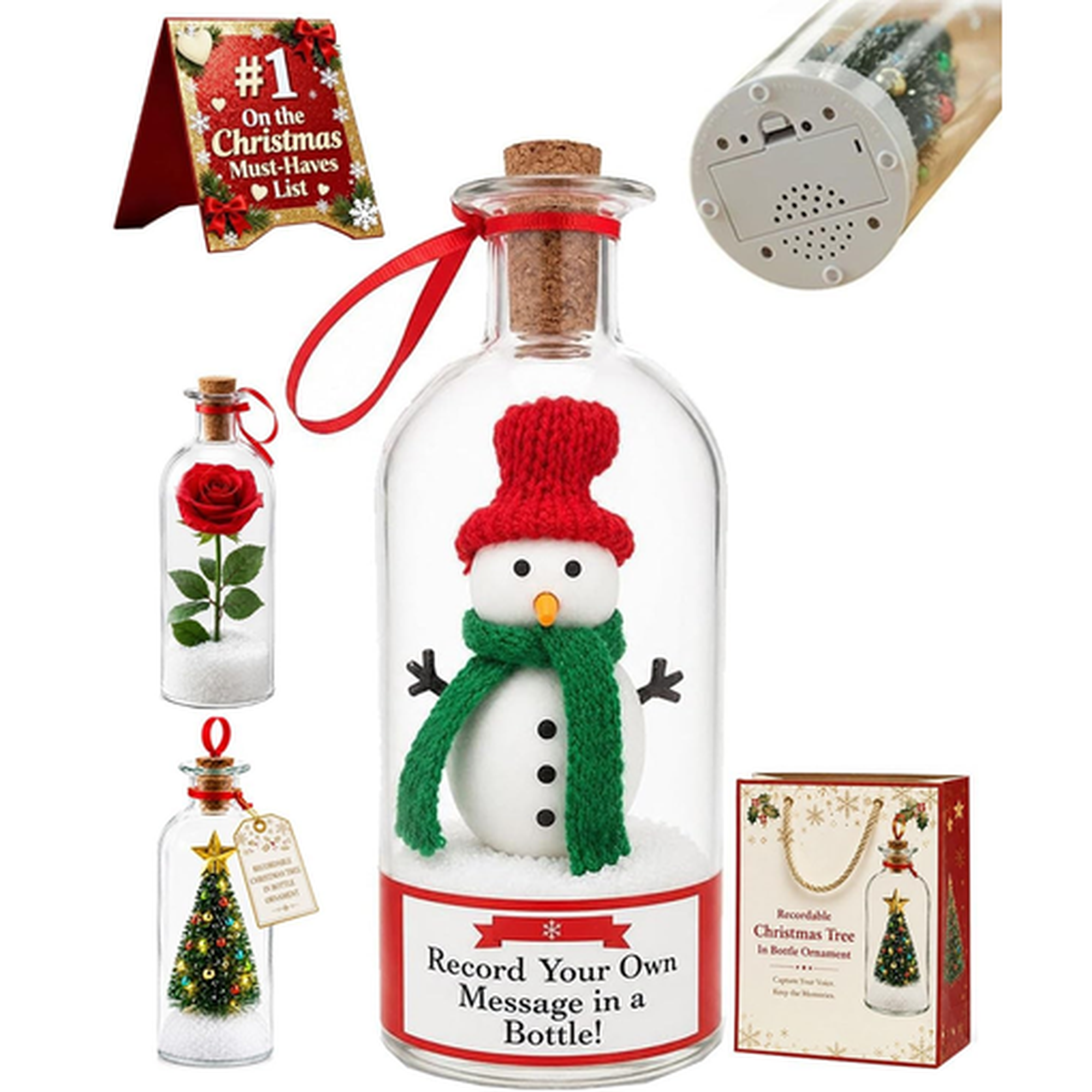 MerryEcho™ - Message in a Bottle Ornament