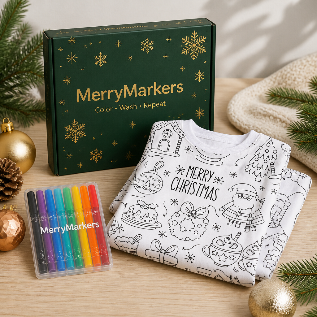 MerryMarkers™ Christmas Coloring Pajamas