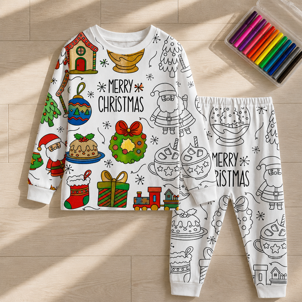 MerryMarkers™ Christmas Coloring Pajamas