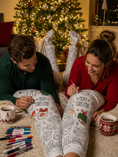 MerryMarkers™ Christmas Coloring Pajamas
